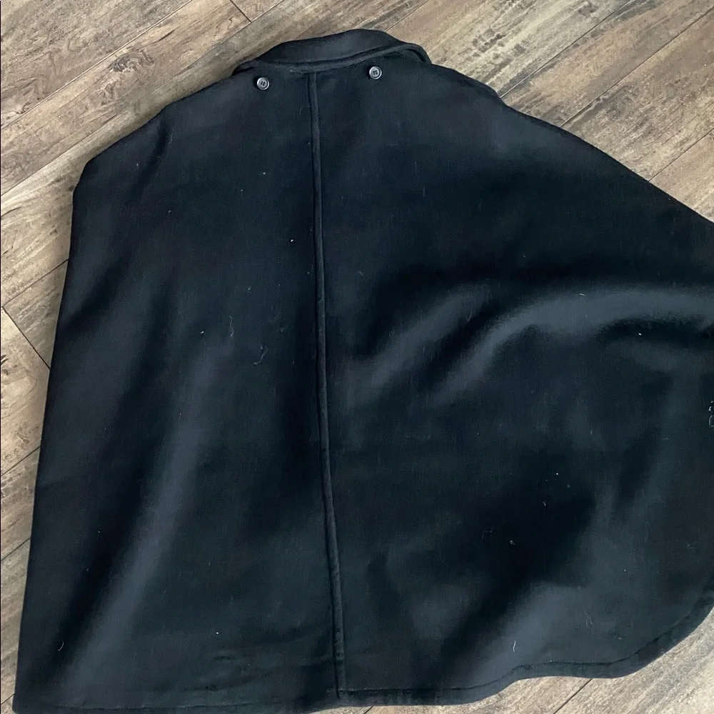 Coach Black and Plaid Wool Poncho Cape M/L - Picture 5 of 5